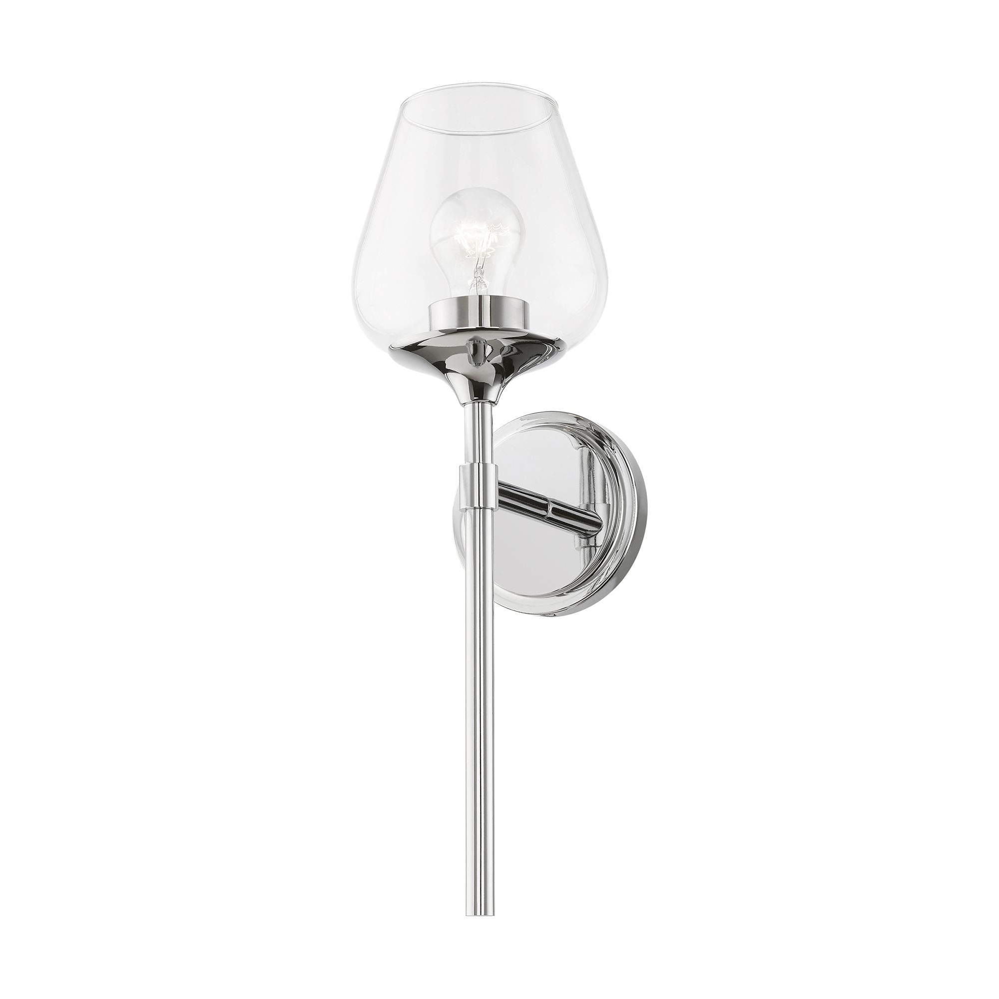 Image 5 Willow 1 Light Polished Chrome Vanity Sconce more views