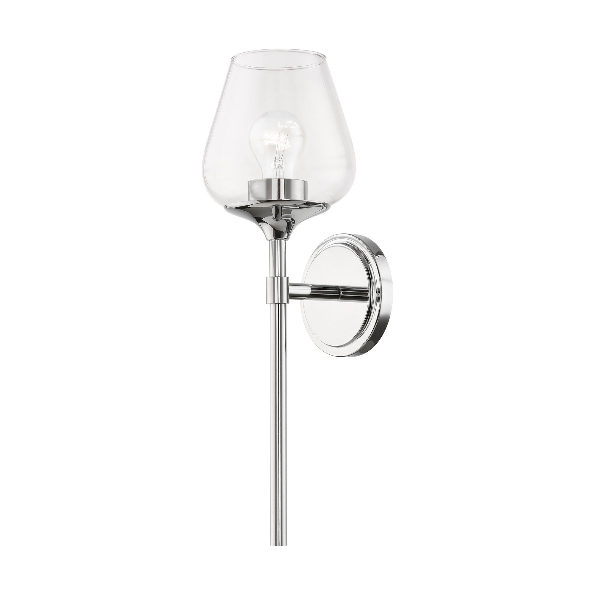 Image 6 Willow 1 Light Polished Chrome Vanity Sconce more views