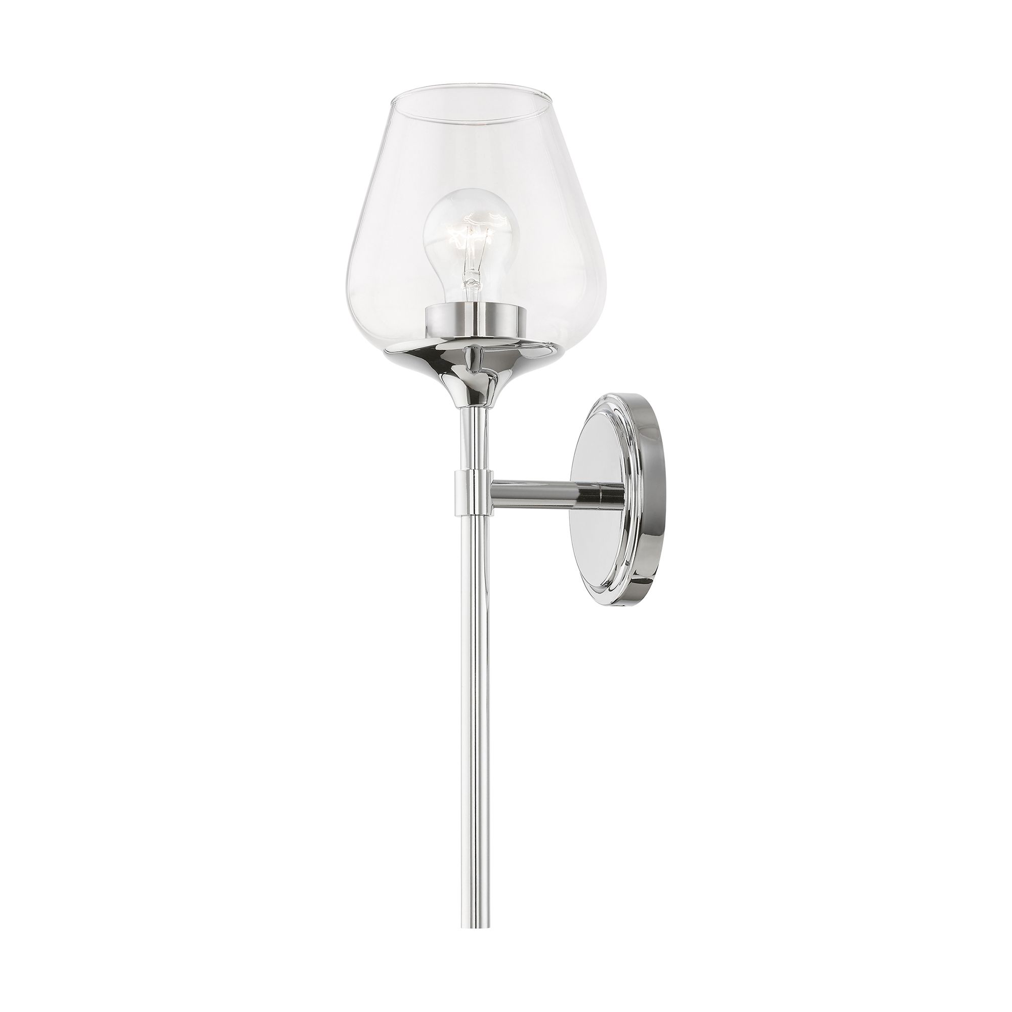 Image 7 Willow 1 Light Polished Chrome Vanity Sconce more views