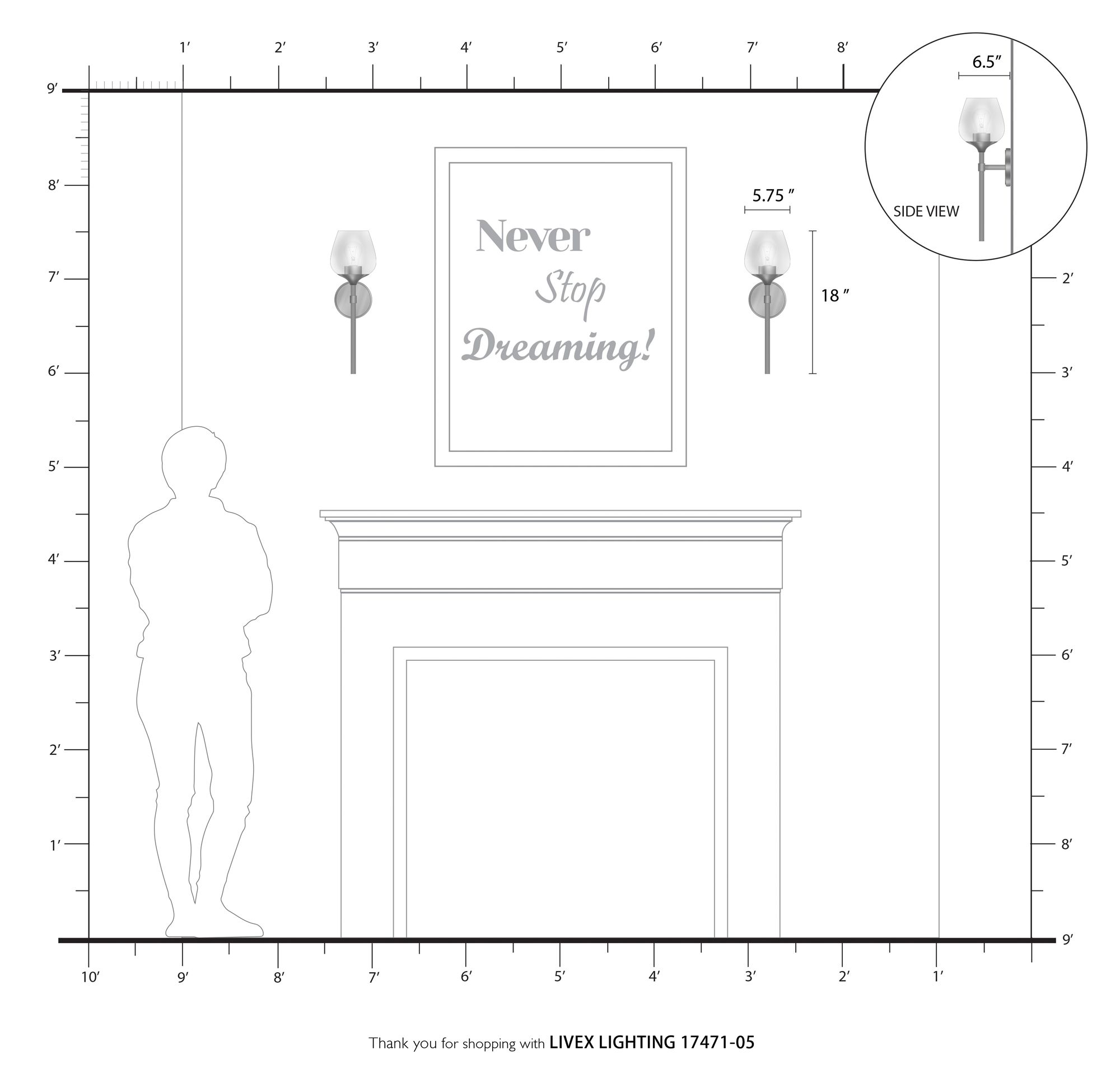 Willow 1 Light Polished Chrome Vanity Sconce