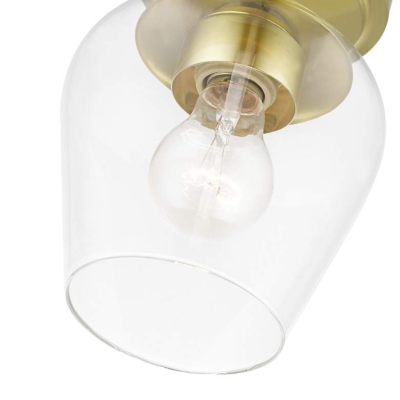 Image 6 Willow 1 Light Satin Brass Flush Mount more views