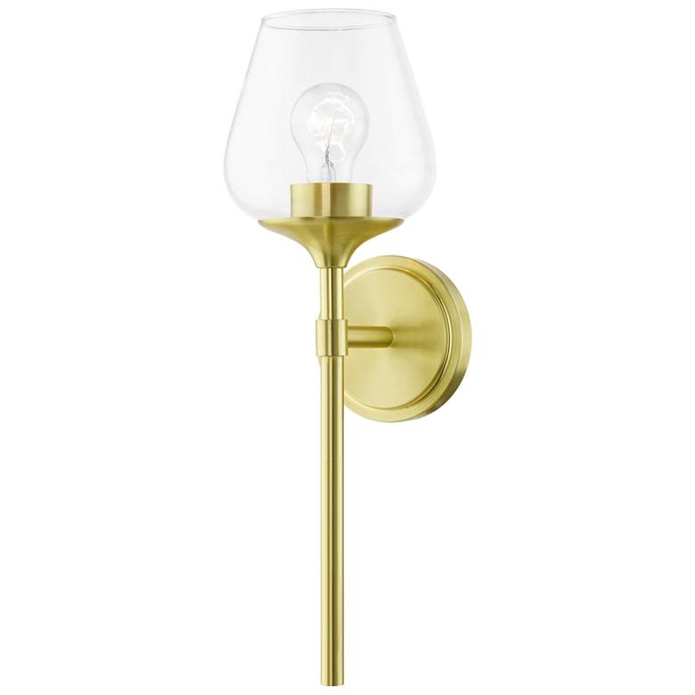 Image 1 Willow 1 Light Satin Brass Vanity Sconce