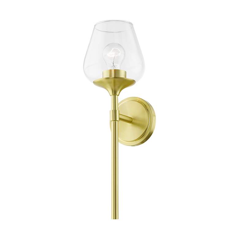Image 5 Willow 1 Light Satin Brass Vanity Sconce more views