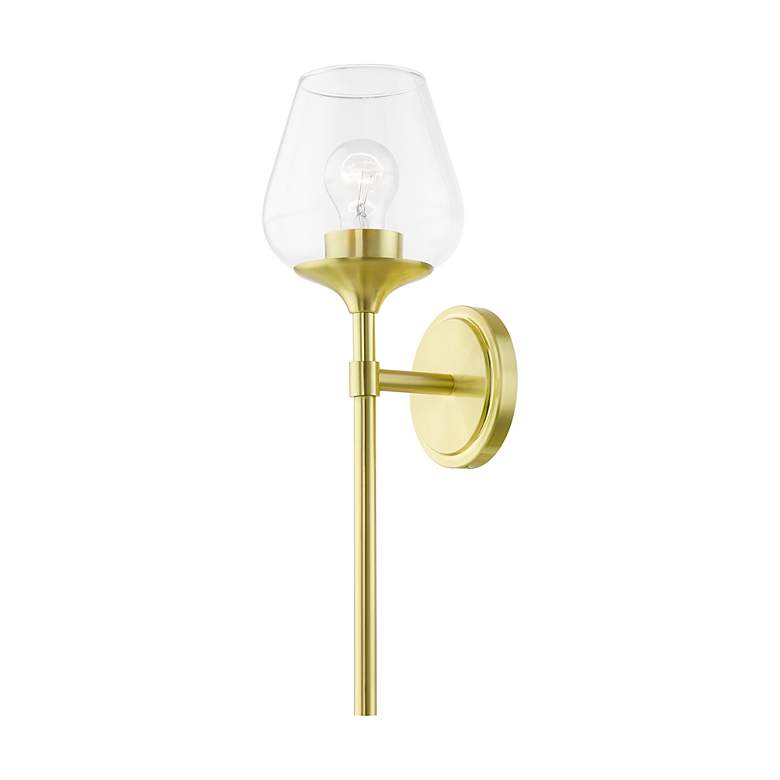 Image 6 Willow 1 Light Satin Brass Vanity Sconce more views