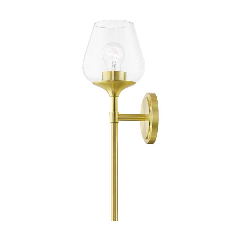 Image 7 Willow 1 Light Satin Brass Vanity Sconce more views