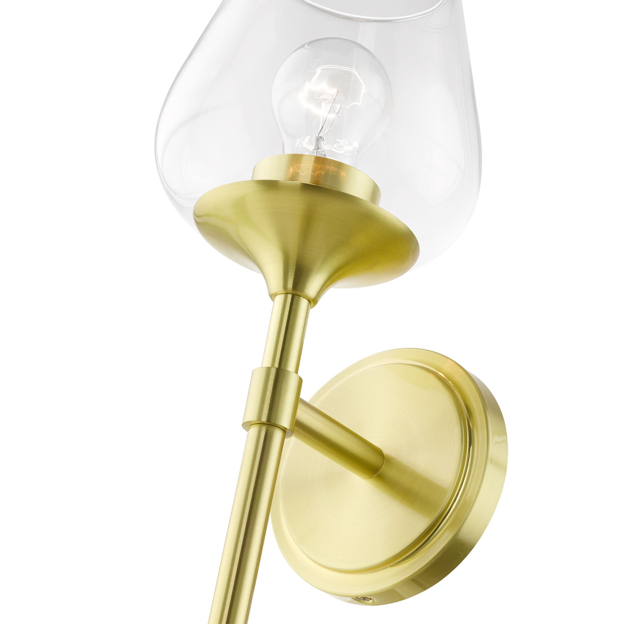 Willow 1 Light Satin Brass Vanity Sconce