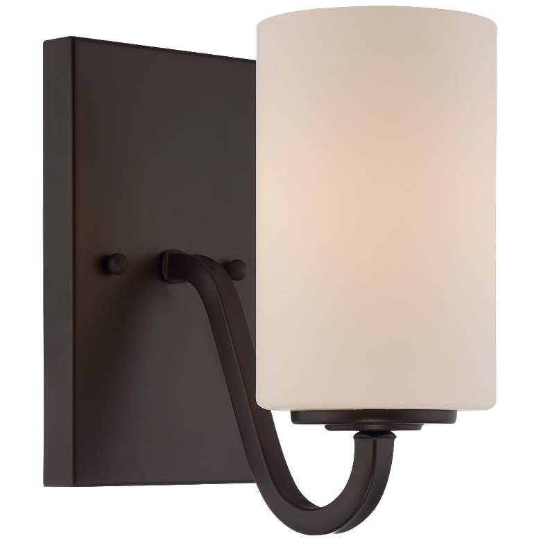 Image 1 Willow; 1 Light; Vanity Fixture with White Glass