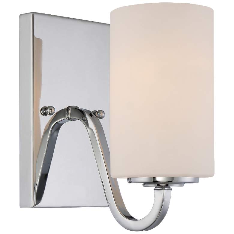 Image 1 Willow; 1 Light; Vanity Fixture with White Glass