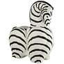 Willow 10" High Matte White Black Zebra Figurine in scene
