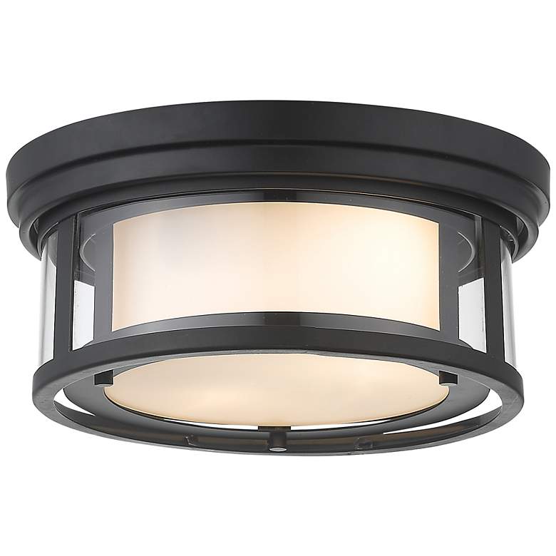Image 3 Willow 12" Wide Matte Black Ceiling Light
