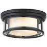 3_Willow 12" Wide Matte Black Ceiling Light