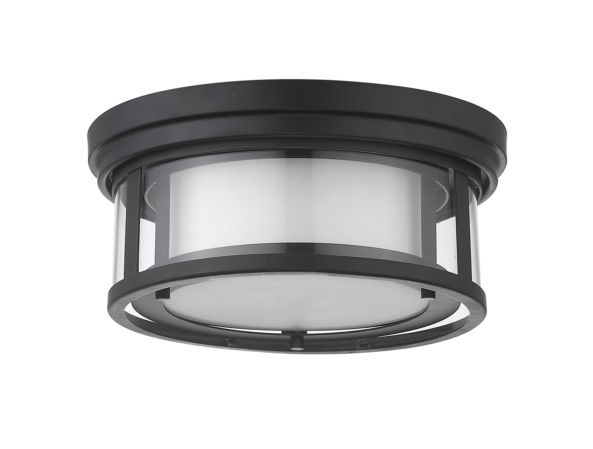 Willow 12" Wide Matte Black Ceiling Light in scene