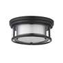 Willow 12" Wide Matte Black Ceiling Light in scene