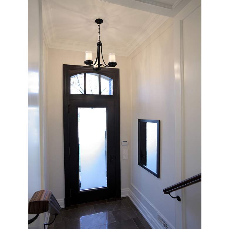 Image 4 Willow 16" Wide Matte Black 3-Light Chandelier more views
