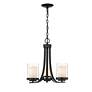 6_Willow 16" Wide Matte Black 3-Light Chandelier more views