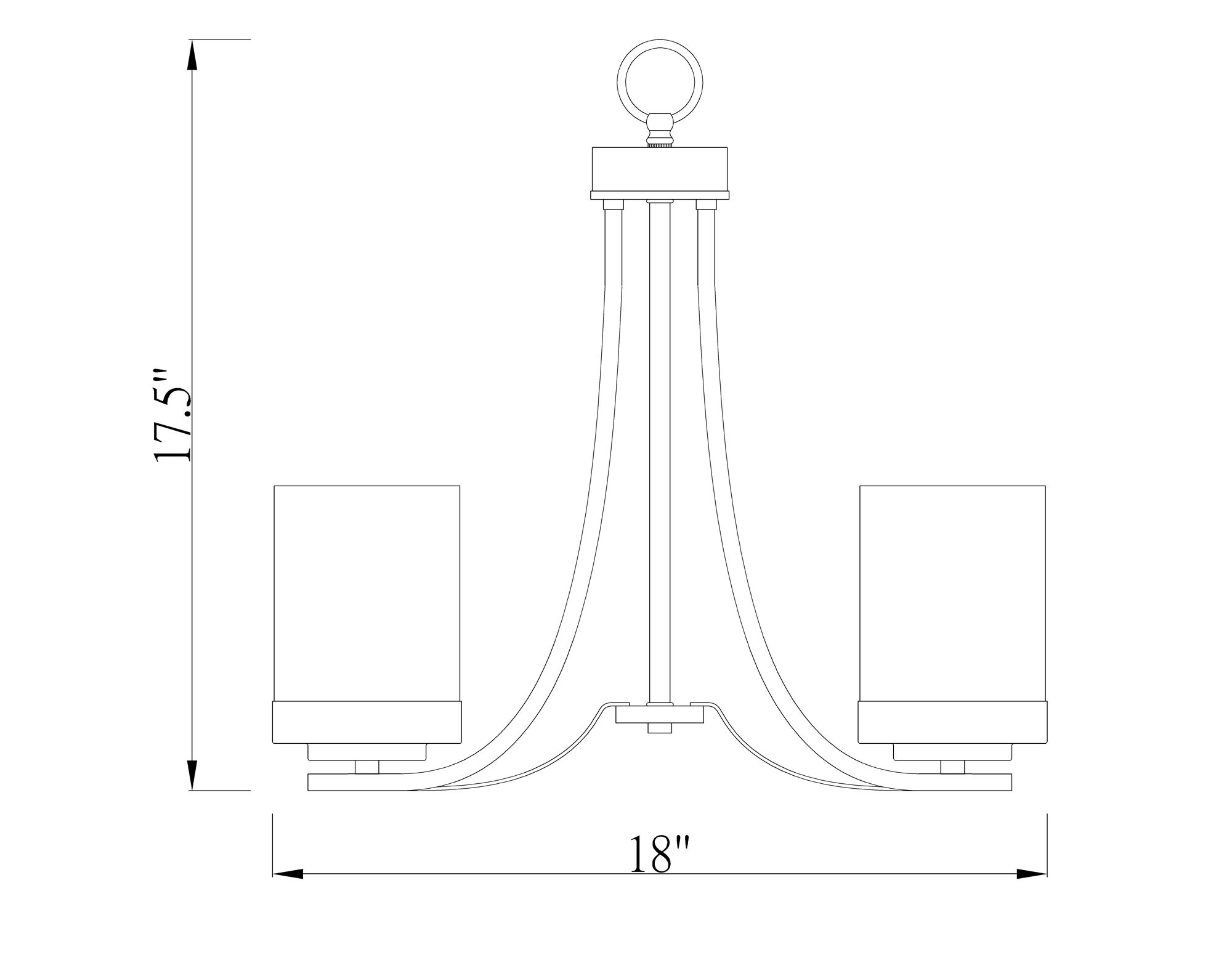 Willow 16" Wide Matte Black 3-Light Chandelier in scene