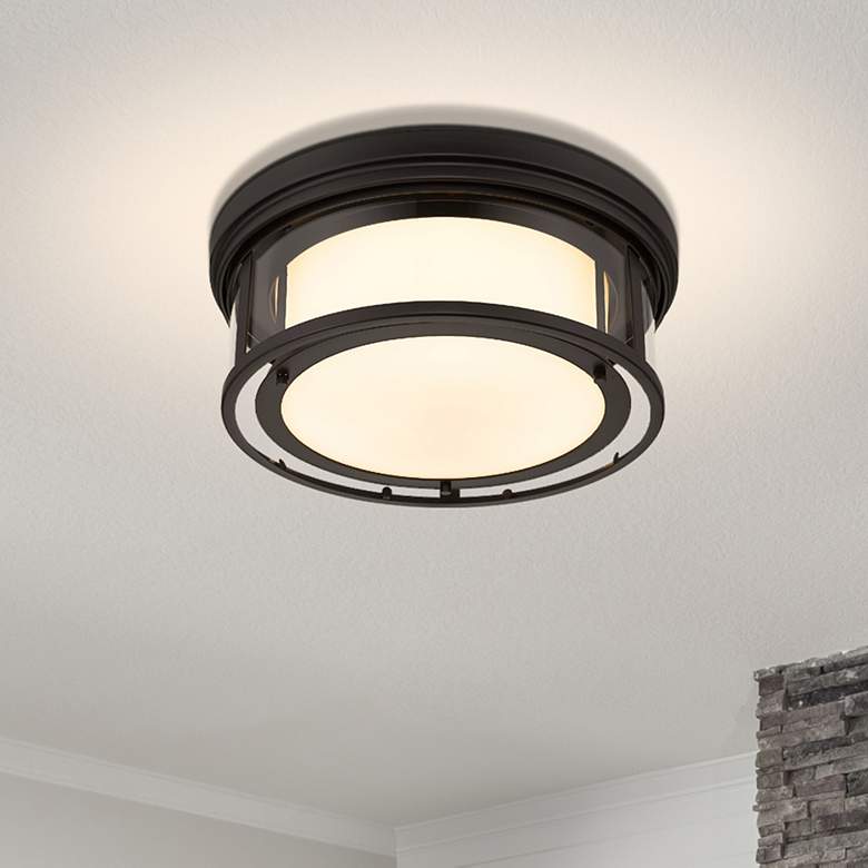 Image 1 Willow 16" Wide Matte Black Ceiling Light