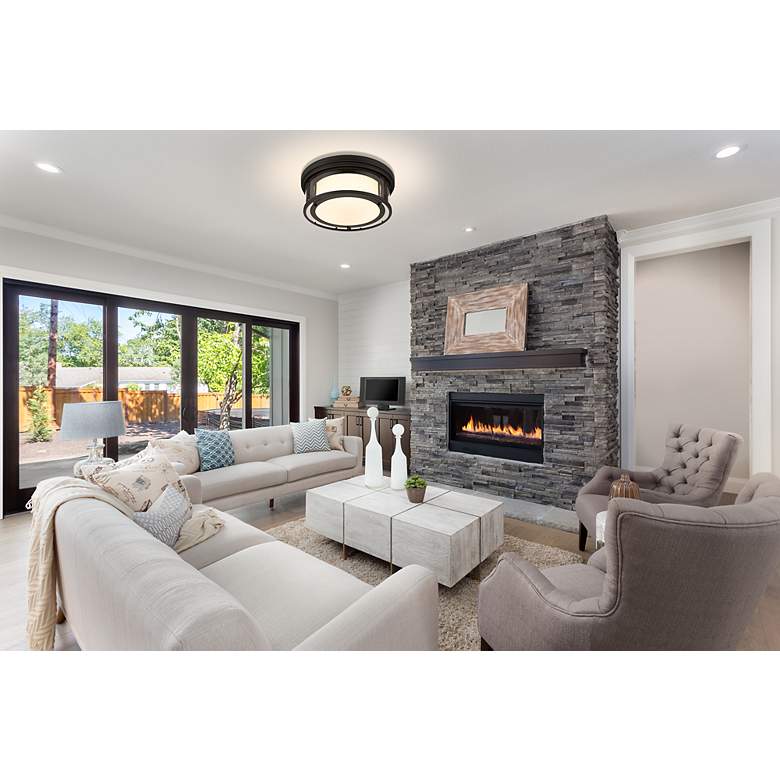 Image 4 Willow 16" Wide Matte Black Ceiling Light more views