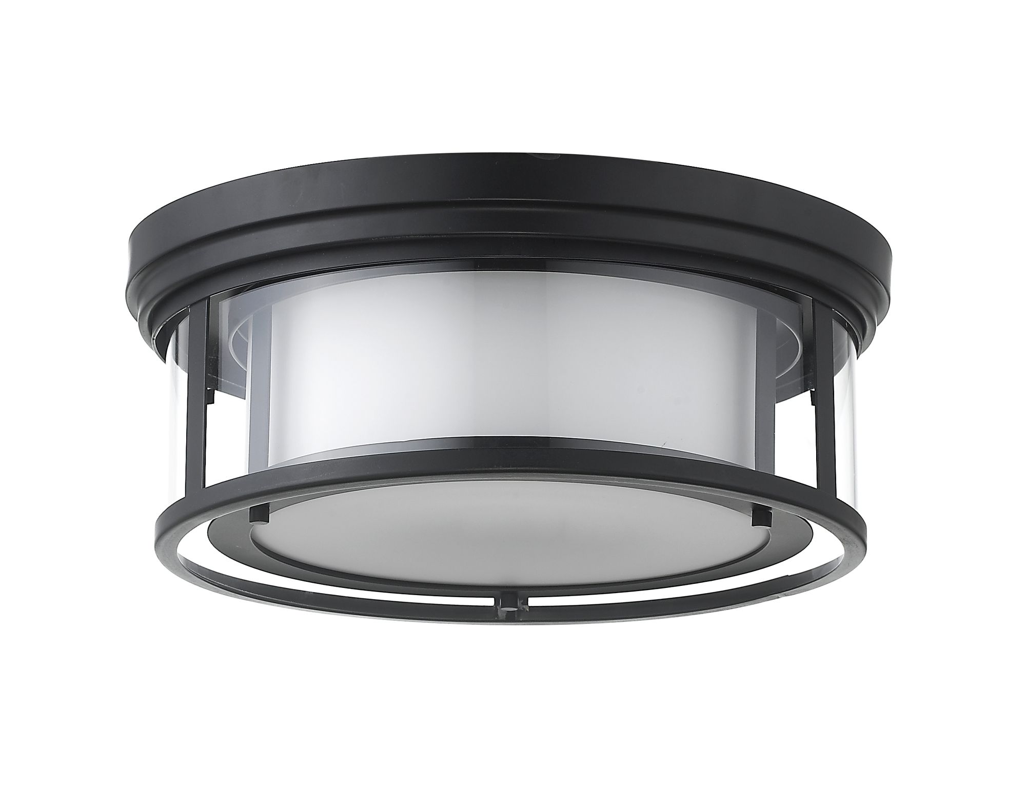 Willow 16" Wide Matte Black Ceiling Light in scene