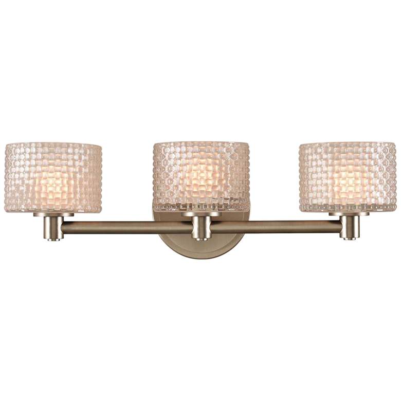 Image 1 Willow 19 inch Wide Satin Nickel 3-LED Bath Light