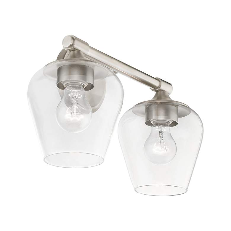 Image 7 Willow 2 Light Brushed Nickel Vanity Sconce more views