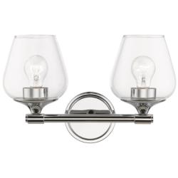 Willow 2 Light Polished Chrome Vanity Sconce