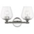 Willow 2 Light Polished Chrome Vanity Sconce