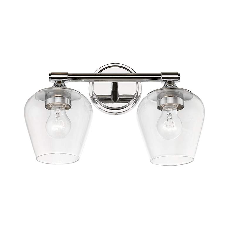 Image 4 Willow 2 Light Polished Chrome Vanity Sconce more views