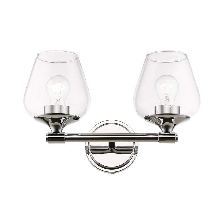Image 5 Willow 2 Light Polished Chrome Vanity Sconce more views