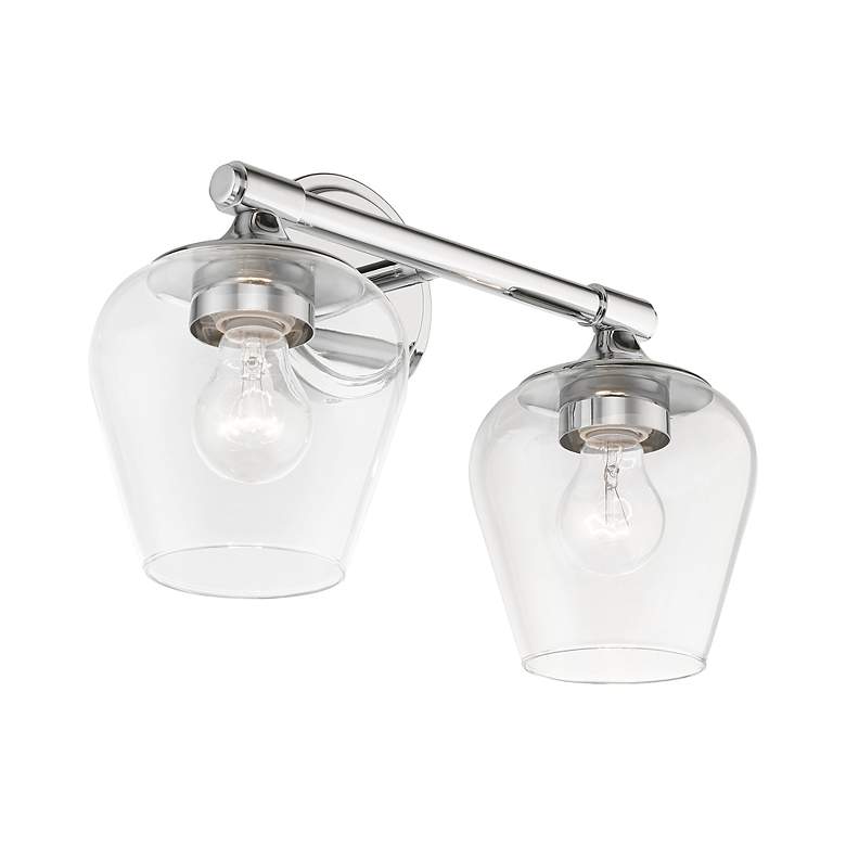Image 7 Willow 2 Light Polished Chrome Vanity Sconce more views