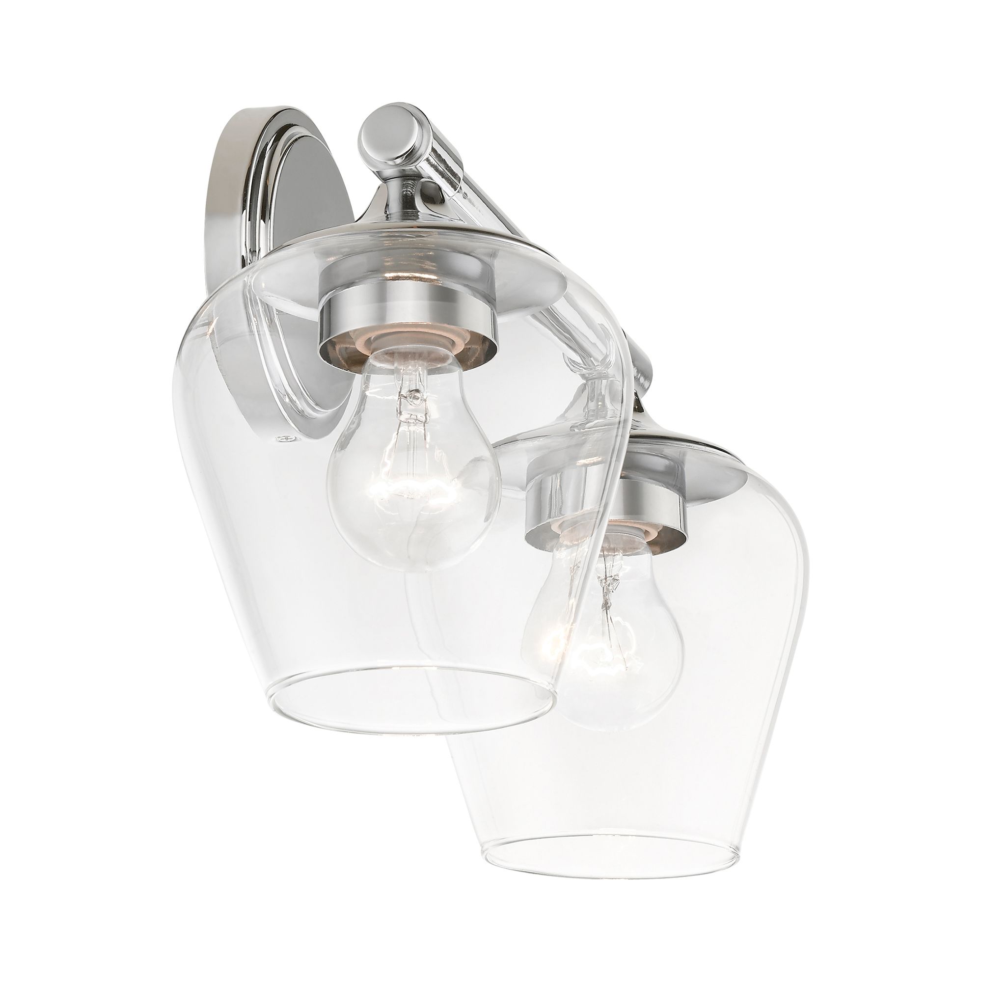 Willow 2 Light Polished Chrome Vanity Sconce