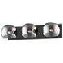 1_Willow 22 3/4" Wide Matte Black 3-Light Vanity Bath Light