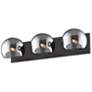 2_Willow 22 3/4" Wide Matte Black 3-Light Vanity Bath Light more views