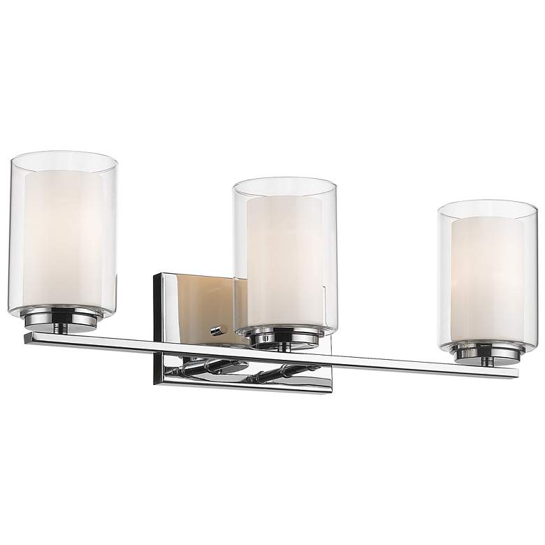 Image 1 Willow 24" Wide Chrome 3-Light Vanity Bath Light