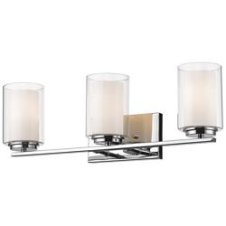 Willow 24" Wide Chrome 3-Light Vanity Bath Light