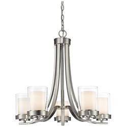 Willow 25 1/4" Wide Brushed Nickel 5-Light Chandelier