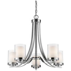 Willow 25 1/4" Wide Chrome 5-Light Chandelier