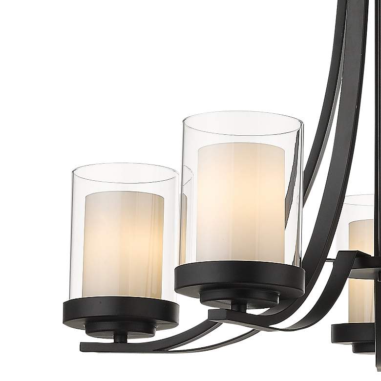 Image 4 Willow 25 1/4" Wide Matte Black 5-Light Chandelier more views
