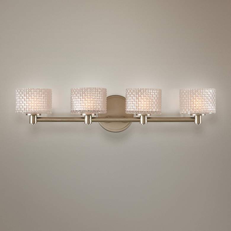 Image 1 Willow 26" Wide Satin Nickel 4-LED Bath Light