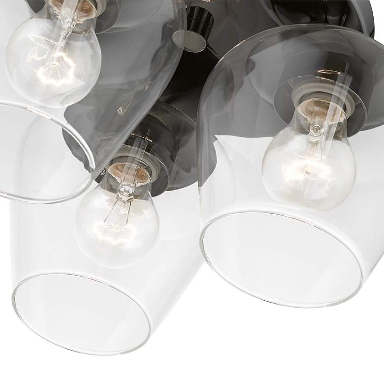 Image 7 Willow 3 Light Black Chrome Flush Mount more views