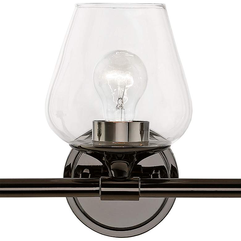 Image 4 Willow 3 Light Black Chrome Vanity Sconce more views