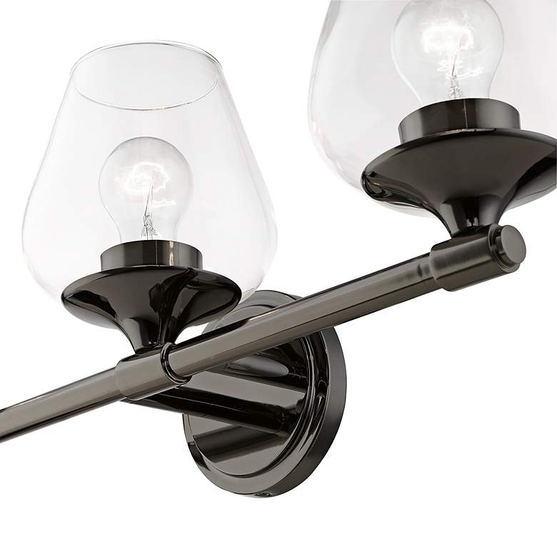 Image 5 Willow 3 Light Black Chrome Vanity Sconce more views