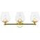 Willow 3 Light Polished Brass Vanity Sconce