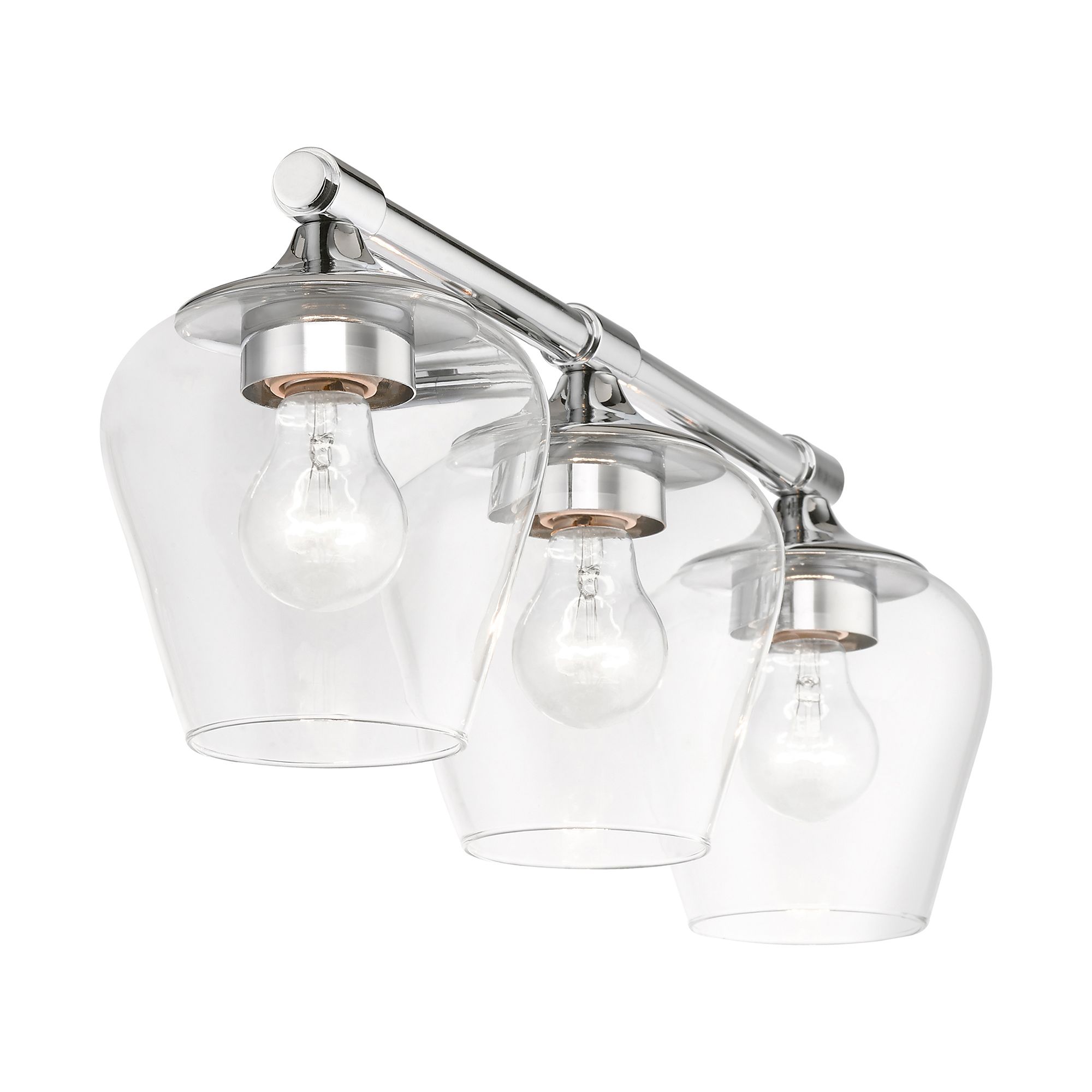 Image 6 Willow 3 Light Polished Chrome Vanity Sconce more views