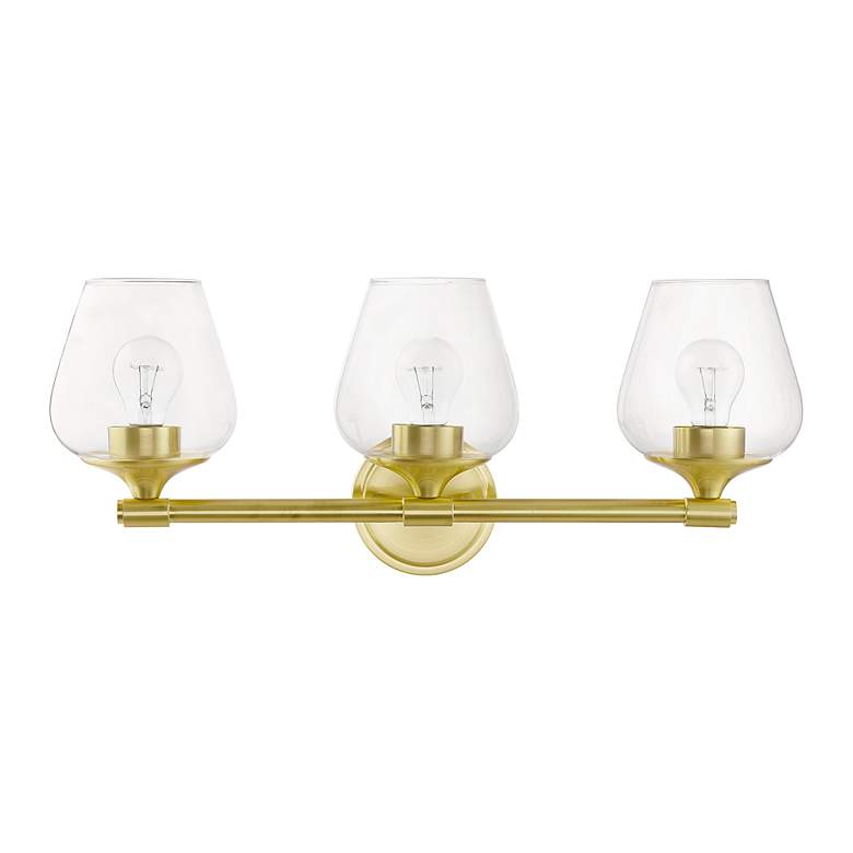 Image 3 Willow 3 Light Satin Brass Vanity Sconce more views