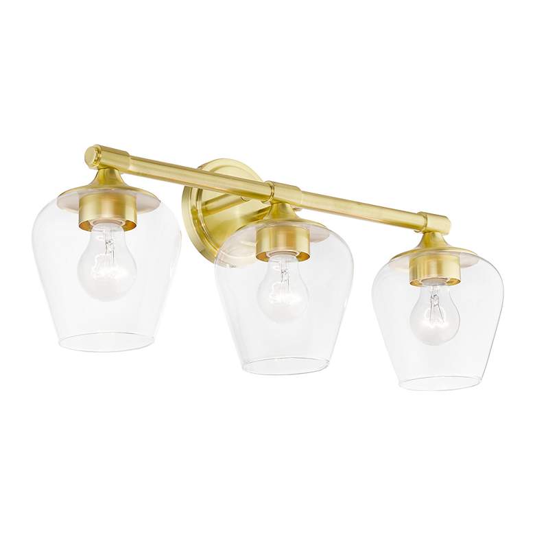 Image 4 Willow 3 Light Satin Brass Vanity Sconce more views