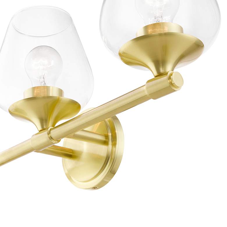 Image 7 Willow 3 Light Satin Brass Vanity Sconce more views