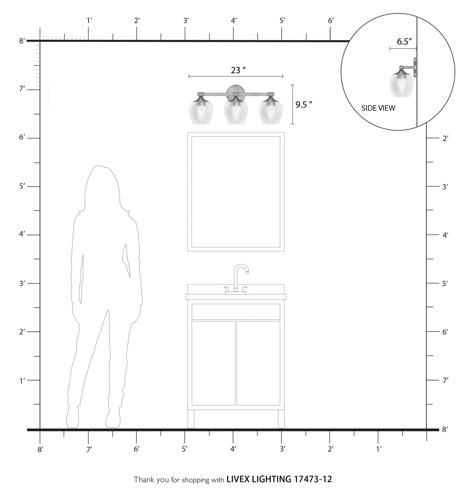 Willow 3 Light Satin Brass Vanity Sconce