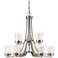 Willow 31 1/4" Wide Brushed Nickel 9-Light 2-Tier Chandelier