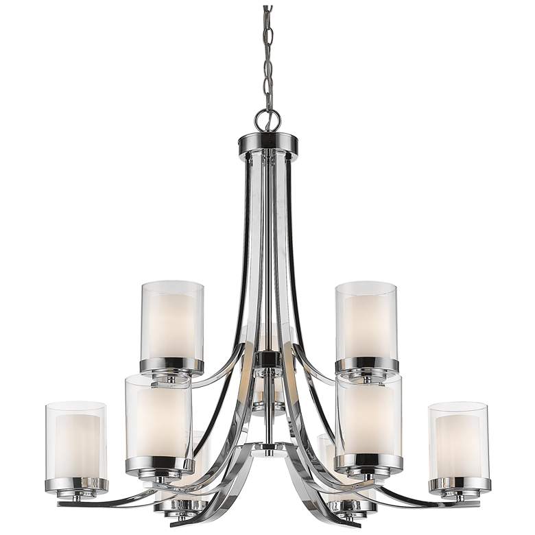 Image 1 Willow 31 1/4" Wide Chrome 9-Light Chandelier